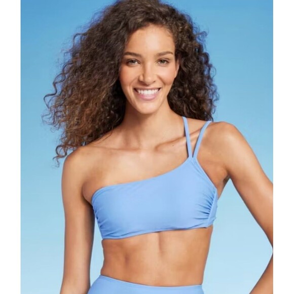 NWT Shade & Shore Hidden Underwire One Shoulder Bikini Top 36C - Picture 1 of 2